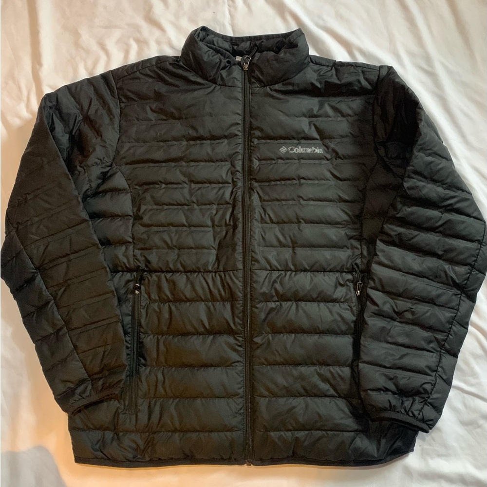 Columbia Black Puffer Jacket with Water-Resistant Fabric